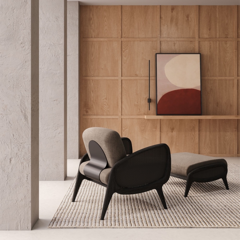 Poltrona Diamantina + Ottoman — Ye Design